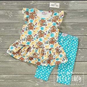 Pete + Lucy Bee Happy 2 Piece Set Shirt Capri